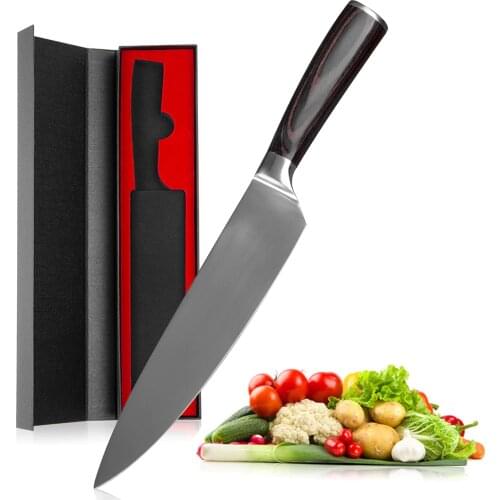 Mokithand Kitchen Knife 8 inch Professional Japanese Chef Knives 7CR17 440C High Carbon Stainless Steel Meat Santoku Knife
