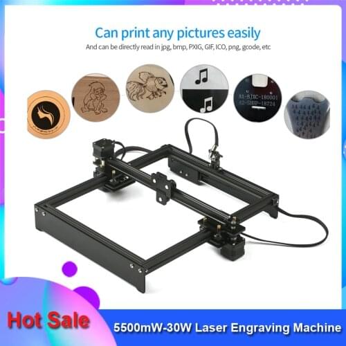 5500mW-30W Laser Engraving Machine Off-Line Control Desktop DIY Laser Engraver Cutter Laser Logo Mark Printer Woodworking