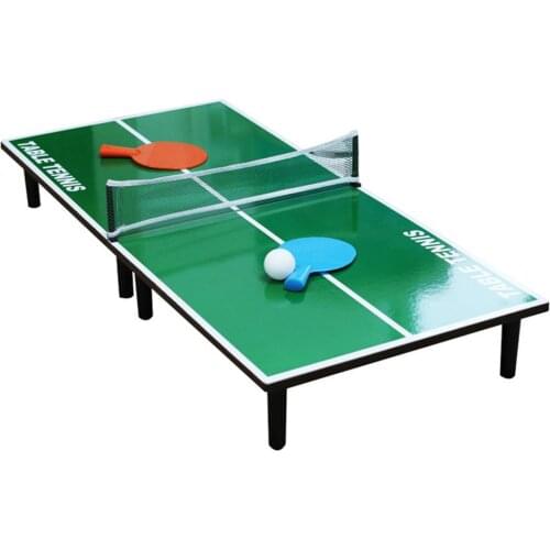 Mini Table Tennis Set Folding Wooden Ping Pong Table With 2 Rackets Ball Portable Desktop Board Game On For Indoor Children Toy