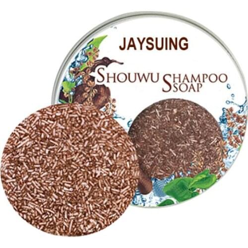 Polygonum Multiflorum Hair Shampoo Soap Handmade Soap Oil Control Moisturize Hair Darkening Repair Hair Care Dropshipping TSLM1