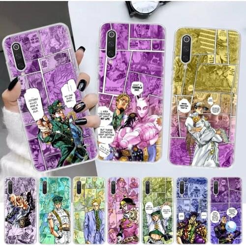 JoJo Bizarre Adventur Anime Soft Cover Phone Case For Xiaomi Note 10 Mi 11 9 8 CC9 9T 10T A1 A2 A3 F1 F2 X3 NFC Pro Lite 5X 6X C