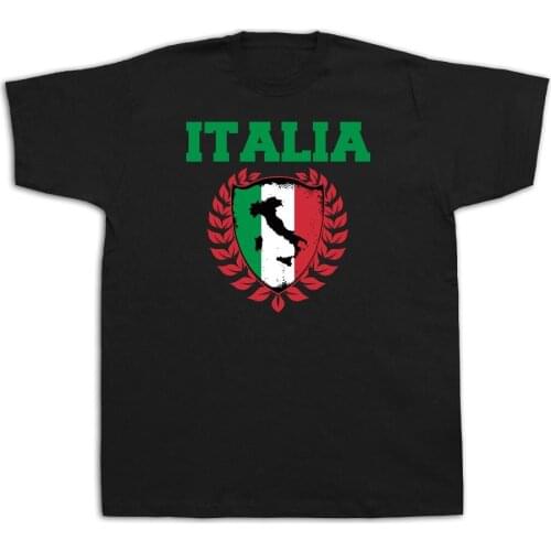 2019 New Fashion MenS T-Shirts Short Sleeve Brand Style Short Sleeve Italy Flag Italia Tourist Boot Spots City Sites T Shirt