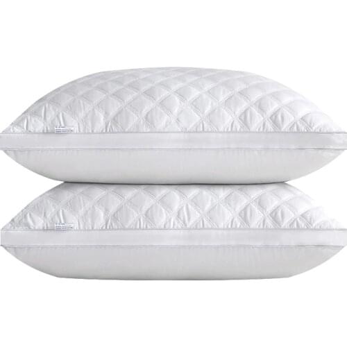 New 100% Cotton Pillow Solid Pure Cushion Core Funny Soft Head Pillow Inner Feather Silk Down Filler Health Care Filling