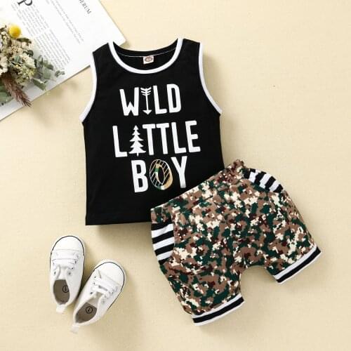 Baby Boy Clothes Brand Summer Kids Clothes Sets T-shirt+pants Suit Camouflag Printed Clothes Newborn Sport Suits