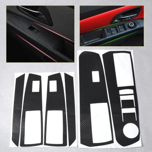 Car Interior Door Window Switch Carbon Fiber Molding Sticker Decal Kit for Chevrolet/Holden Cruze 2009 2010-2012 2013 2014