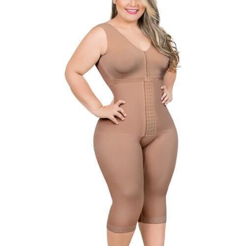 Postpartum Full Body Shaper Removable Bra With Snap Closure Shapewear Post Liposuction Fajas Colombianas