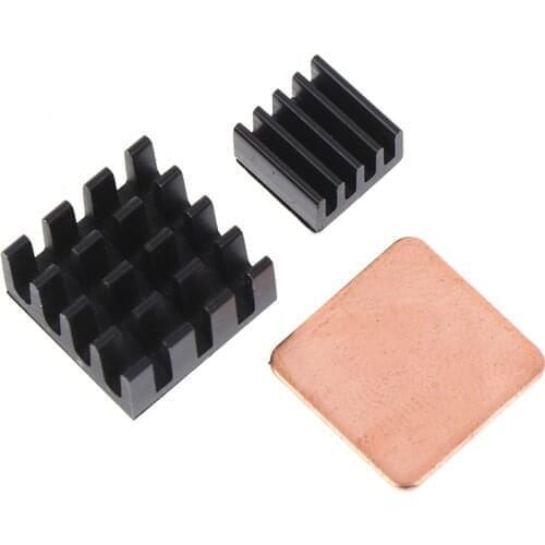 1set Heatsink Cooler Pure Aluminum Copper Heat Sink Set Kit Radiator For Raspberry Pi 3 Model B/ B Plus 3D Printer Parts