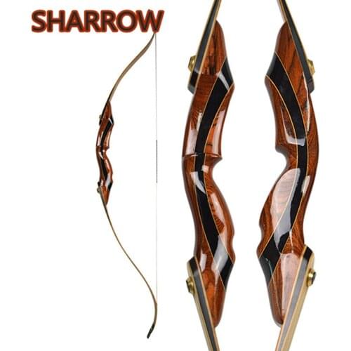 1Pc 58" 25-55lbs Archery Takedown Recurve Bow Longbow Right Hand American Hunting Bow For Outdoor Hunting Shooting Accessories