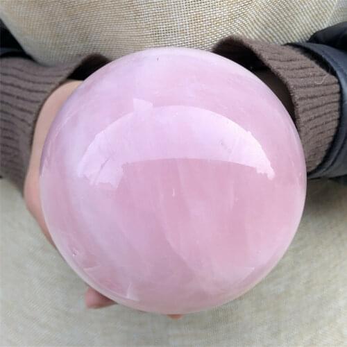 Natural Pink Rose Crystal Ball Crystal Ball Rock Healing 1PC
