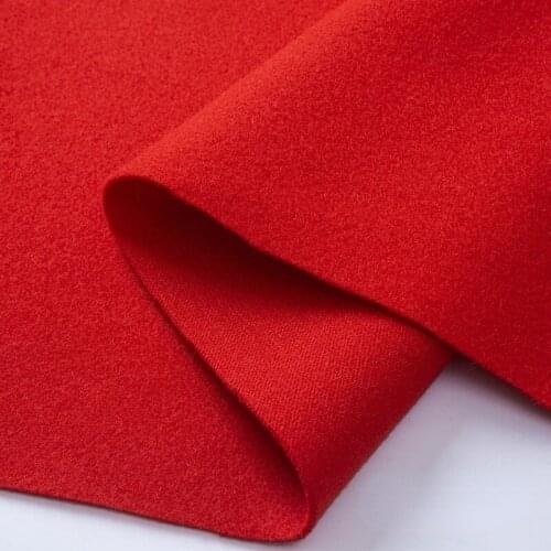 Width 59'' Solid Color Simple Comfortable Thickened Tweed Fabric By The Half Yard For Coat Material
