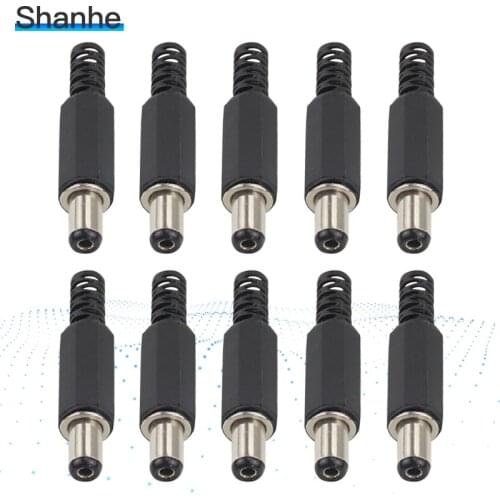 Connector Male DC Power Jack Plug 2.1 x 5.5 DC Power Male Plug Jack Adapter Connector Socket For CCTV Camera