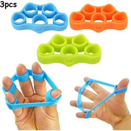 Silicone Finger Gripper Strength Trainer Resistance Band Forearm Hand Grip Wrist Yoga Stretcher Wrist Exercise Fitness Gym Tools