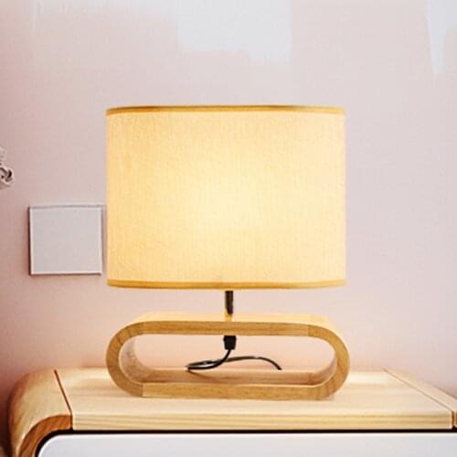 Modern Wood Table Lamps for Living Room Nordic Wooden Led Stand Desk Light Fixtures Bedroom Bedside Lamp Lighting Home Decor E27