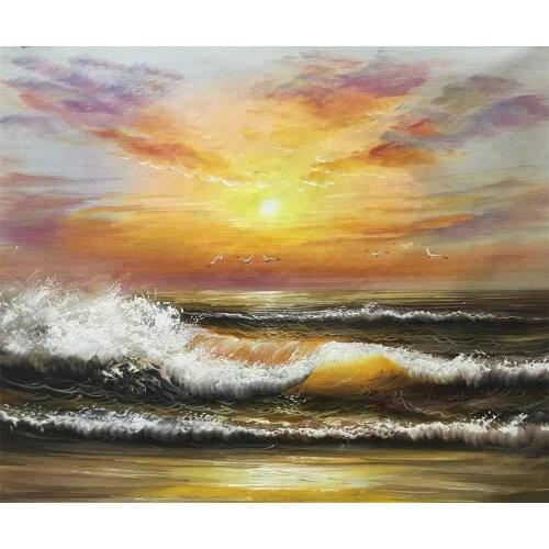 Ultra Low Price Sale 100% Hand Painted Oil Painting on Canvas Sea wave Seascape Canvas Painting Wall Art Picture for Home decor