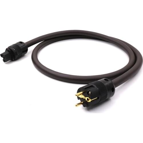 Hi-End Gold plated EU power plug VP1606 OFC RISR 6MM square AC Power cord Cable