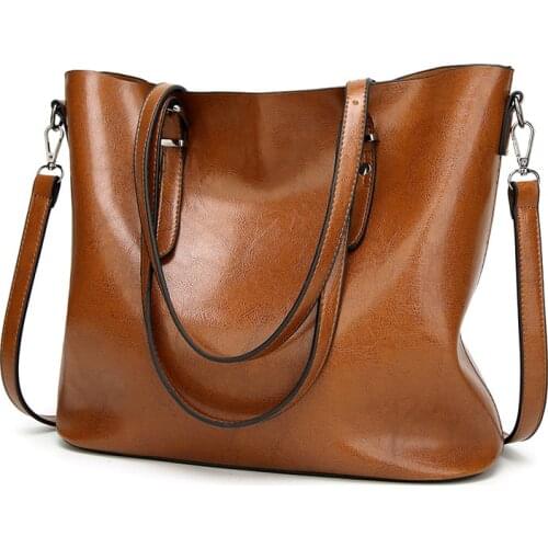 Womens bag 2019 new fashion handbag large capacity Messenger bag big bag atmospheric leather ladies bag