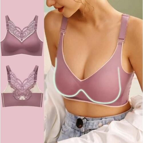 Plus Size Bras For Women Seamless Women Bra 3XL Large Size Bralette Beauty Back Butterfly Push Up Bra Wireless Underwear