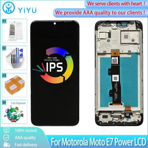 6.51'' Original For Motorola Moto E7 Power LCD Display Touch Screen Digiziter Panel Assembly Replacement For Moto E7 Power 2021