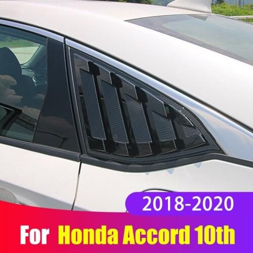 1 Pair Car Rear Quarter Panel Side Vent Window Louver Cover For Honda Accord X 10th 2018 2019 2020 Accessories