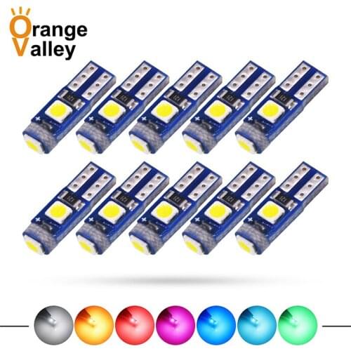 10Pcs T5 3030 SMD W1.2W 73 74 3 LEDs Car Wedge Instrument Panel Speedometer Tacho Gauge Cluster Lamp Dash LED Bulbs