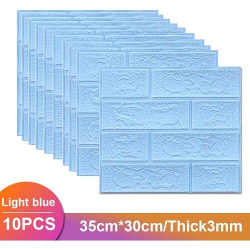 3D Wall Sticker Imitation Brick Bedroom Decoration Waterproof Self Adhesive Wallpaper For Living Room Kitchen TV Backdrop