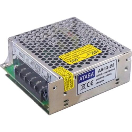 ATABA AS12-25 12 VOLT 2 AMP METAL CASE ADAPTER