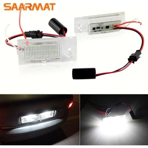 Car LED License Number Plate Light Lamp rear license plate light for Audi A6 C5/4B Sedan 1997-2004 1998 1999 2000 2001 2002 2003