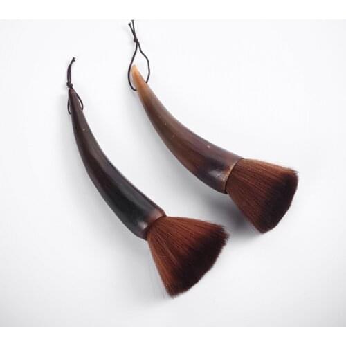 Kung Fu Tea Utensils Tea Ceremony No Lint Tea Brush Horn Pot Maintenance Pen Tea Brush Pen Clean Washed Household Tea Whisk