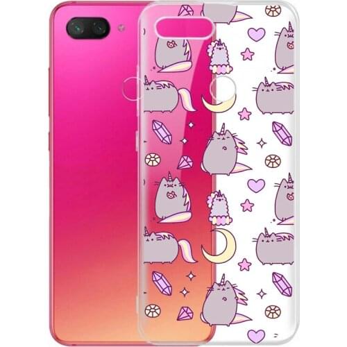 Xiaomi Mi 8 TPU gel case | Mi 8 Lite gatocorn cat unicorn transparent drawing