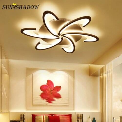 Black&White Luminares Modern Led Chandelier For Living room Dining room Bedroom AC110V 220V Acrylic Led Ceiling Chandelier Lamps