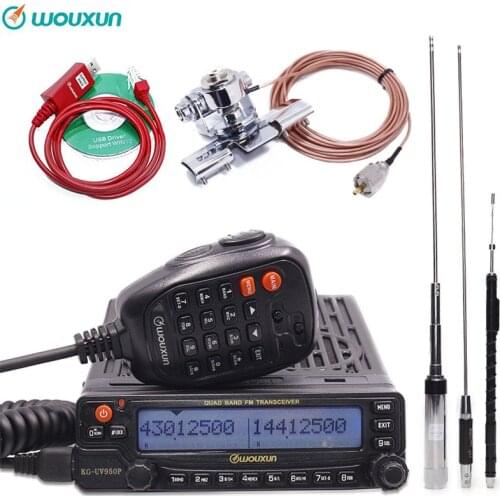 Wouxun KG-UV950P Quad Bands Transmission 8 Bands Reception High Power Mobile Transceiver With Multi Functions Car Mobile Radio