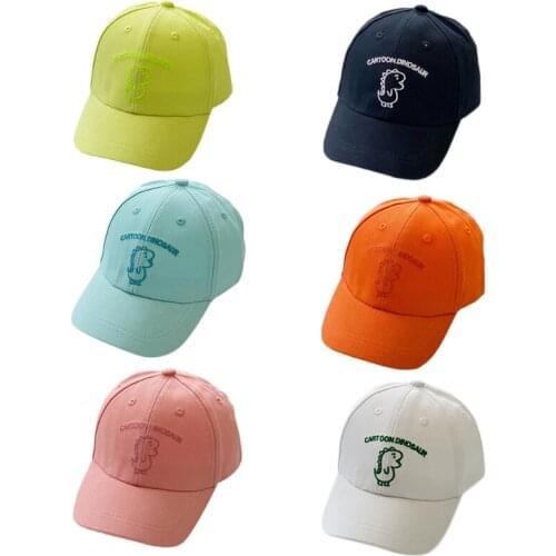 Infant Baby Sunscreen Cotton Baseball Cap Cartoon Dinosaur Embroidery Dad Hat