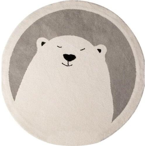 Baby Play Mat Crawling Carpet Kids Room Floor Rug Round Cartoon Bear Printed Game Pad Playmat Children Nursery Decor