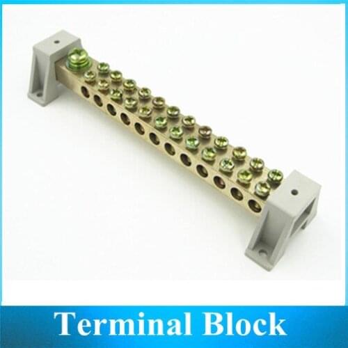 Double 12 hole Terminals / Copper Terminal Block / Null line 2PCS