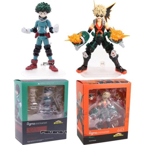 Figma 443 Katsuki Bakugo 323 Midoriya Izuku My Hero Academia Movable Assemble Action Figure Figurine Model Toy