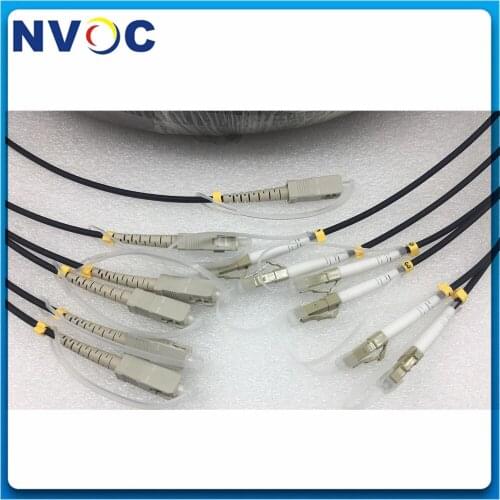 LC-LC LC-SC 6 Cores Multimode OM1 62.5/125 Fiber Armoured armored Patch Cord Fiber Optical Jumper Cable 50/100/150/200/250/300M