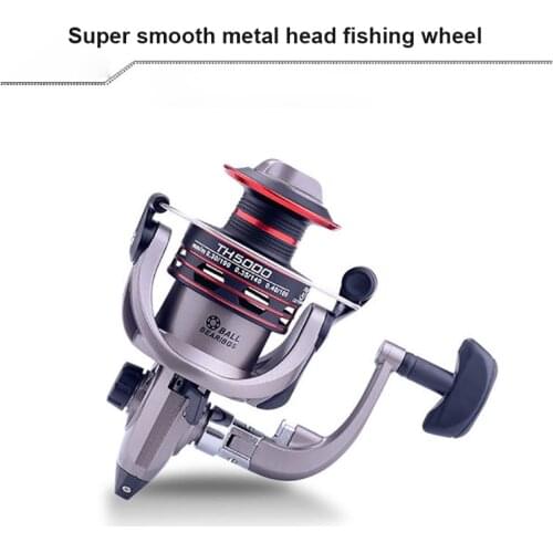 Metal Spool 5.2:1 High Speed Spinning Reel Metal Handle Fishing Reels Carp Fishing Accessories 2-8KG Power TH500-7000 Equipment
