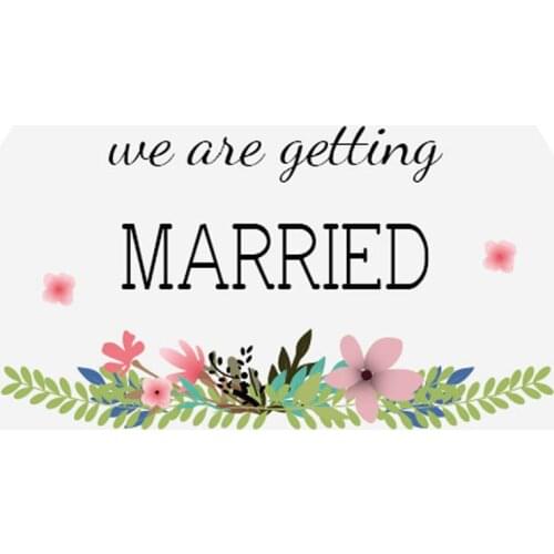 DouxArt 100pcs Stickers Labels We are getting Married, 40MM Colorful Marriage Wedding Party Decoration Gift Packages Seals Q018