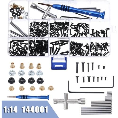 New 1 Set Metal Round Flat Screws Nuts Screwdriver Repair Tools Kit for Wltoys 1:14 144001 RC Car Model DIY Tools