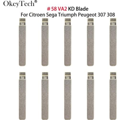 OkeyTech 1/5/10X Original Size Universal KD Remote Flip Car Key Blade VA2 For Citroen Sega Triumph For Peugeot 307 308 For KD900