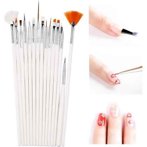 Profession Nail Brush For Manicure Gel Brush For Nail Art 15Pcs/Set Ombre Brush For Gradient For Gel Nail Polish Painting tools