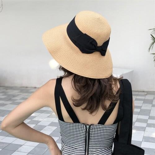 Wide-brimmed Hat Large Beach Hat Panama Womens Straw Hat UV Protection Foldable Sun Protection Hat Holiday Outdoor Sport Hat