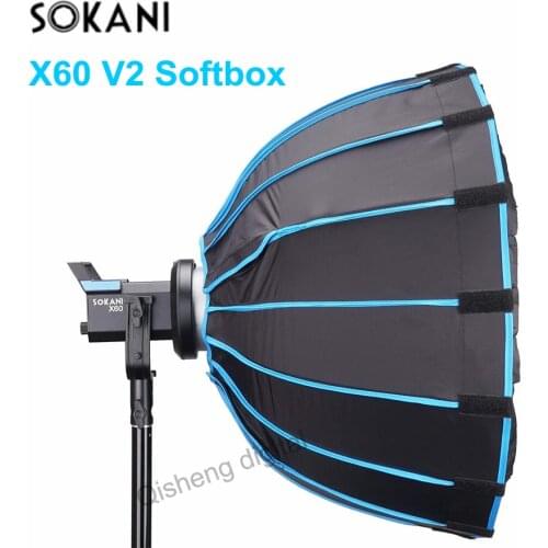 Sokani Bowens Mount Softbox 60cm Deep Octagon Soft box for X60 V2 Godox SL60W SL60 Aputure 120D 300D 120T LED Video Light
