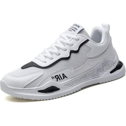 2021 Summer Soft Comfortable Casual Shoes Mens Breathable Low-Top Casual Outdoor White Mesh Shoes Walking Zapatos Casuales