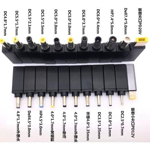 USB Type C Female to DC 5.5*2.5 5.5*2.1 7.9*5.0 4.5*3.0 Square Male Power Charger Adapter Connector for Lenovo HP Dell PD