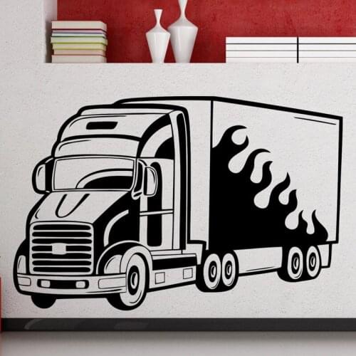 ZOOYOO Big Truck Wall Sticker Vehicle Car Automobile Vinyl Decal Home Boy Room Interior Art Decoration