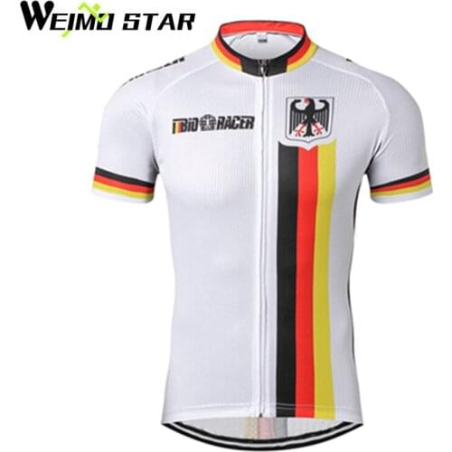WEIMOSTAR Pro Team Mens Wear Ropa Ciclismo Cycling Jersey Bicycle Men Wear Clothing Short Sleeve Shirt Top Germany S-5XL