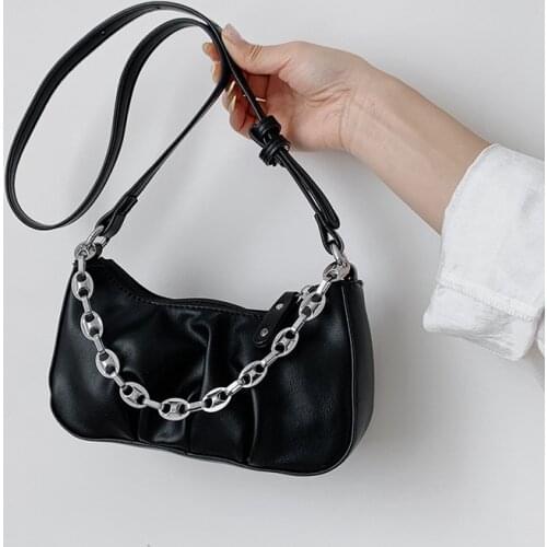 Casual Chain Crossbody Bags For Women Mini Fashion Simple Shoulder Bag Ladies Designer Handbags PU Leather Messenger Bags Tote