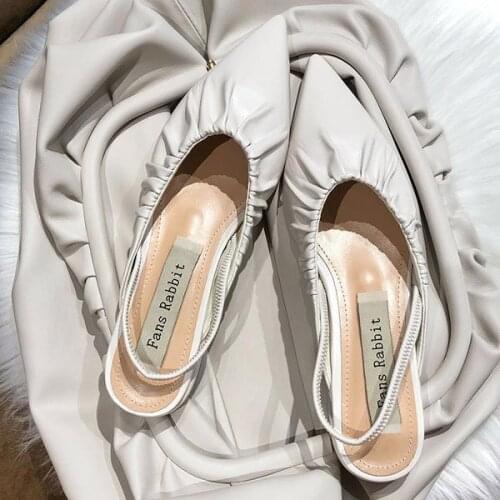 New Womens Summer Solid Toe-covered Slipper Fashion Pointed Woven Breathable Lazy Slippers Flat Sandals Women Mule Slides Shoes