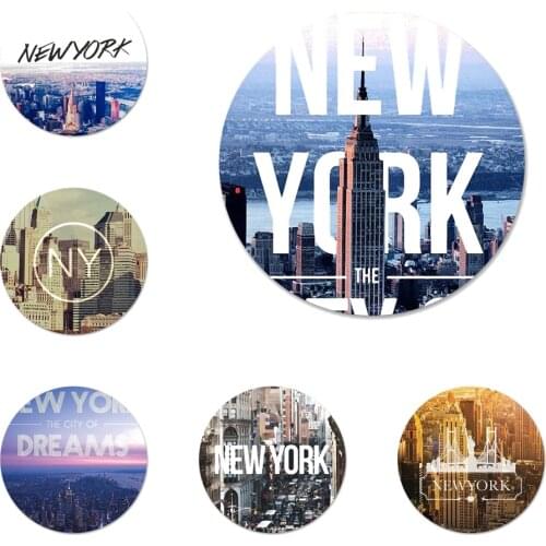 New york city Icons Pins Badge Decoration Brooches Metal Badges For Backpack Decoration